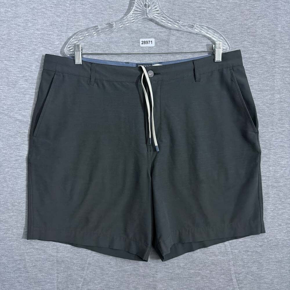 Faherty Men's Size 38x7 Gray Polyester Cotton All Day 7" Inseam Shorts